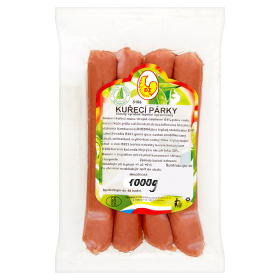 Kuřecí párky pochoutkové  70% 1kg